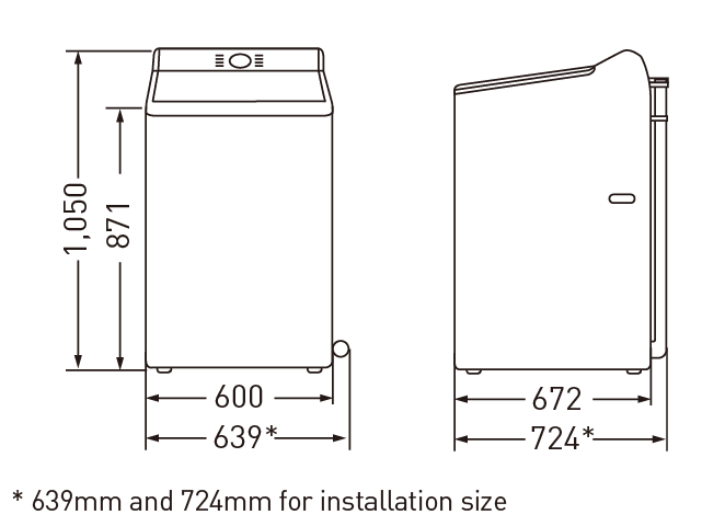 Máy giặt Panasonic inverter 10.5kg NA-FD10VR1BV